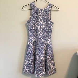 Aeropostale Floral Sleeveless Dress Blue XS